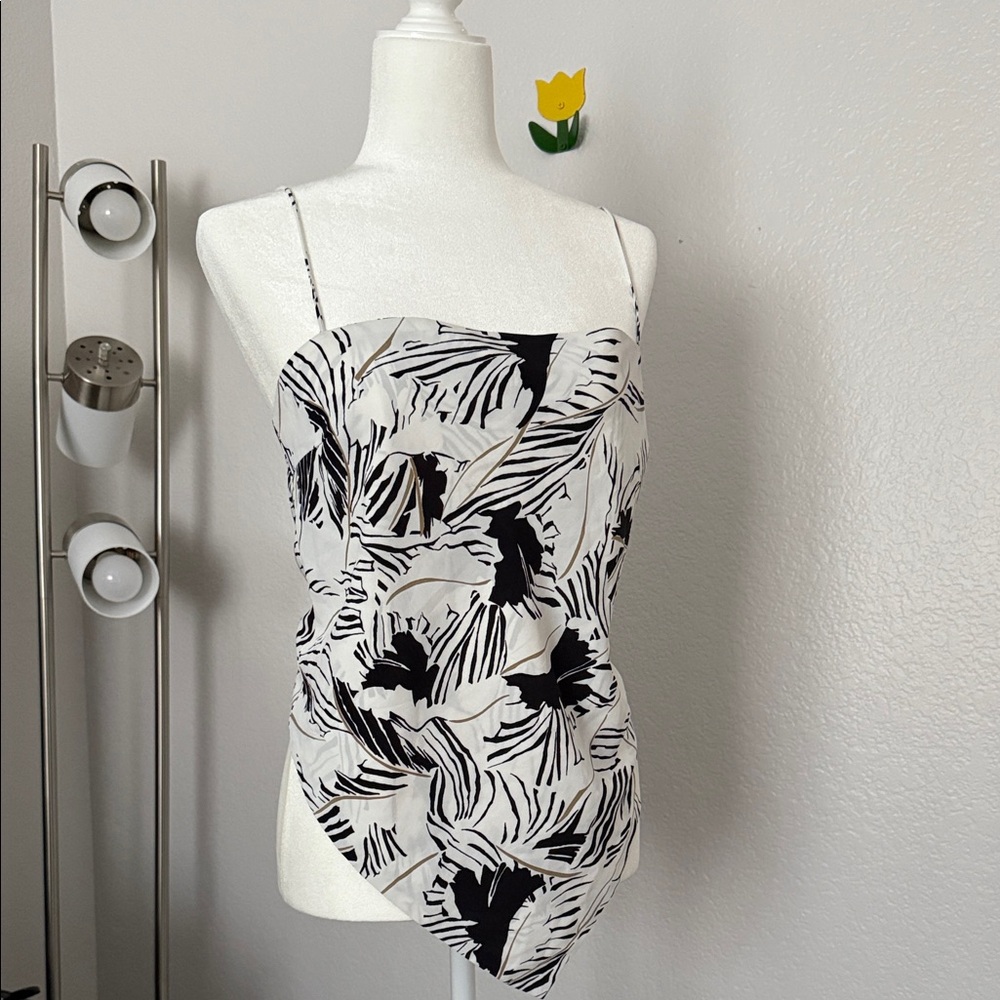 Millibon Zebra Print Camisole in Black and White